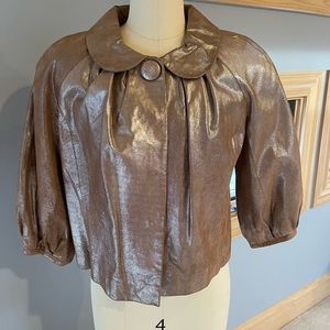 Live A Little Metallic Leather Jacket